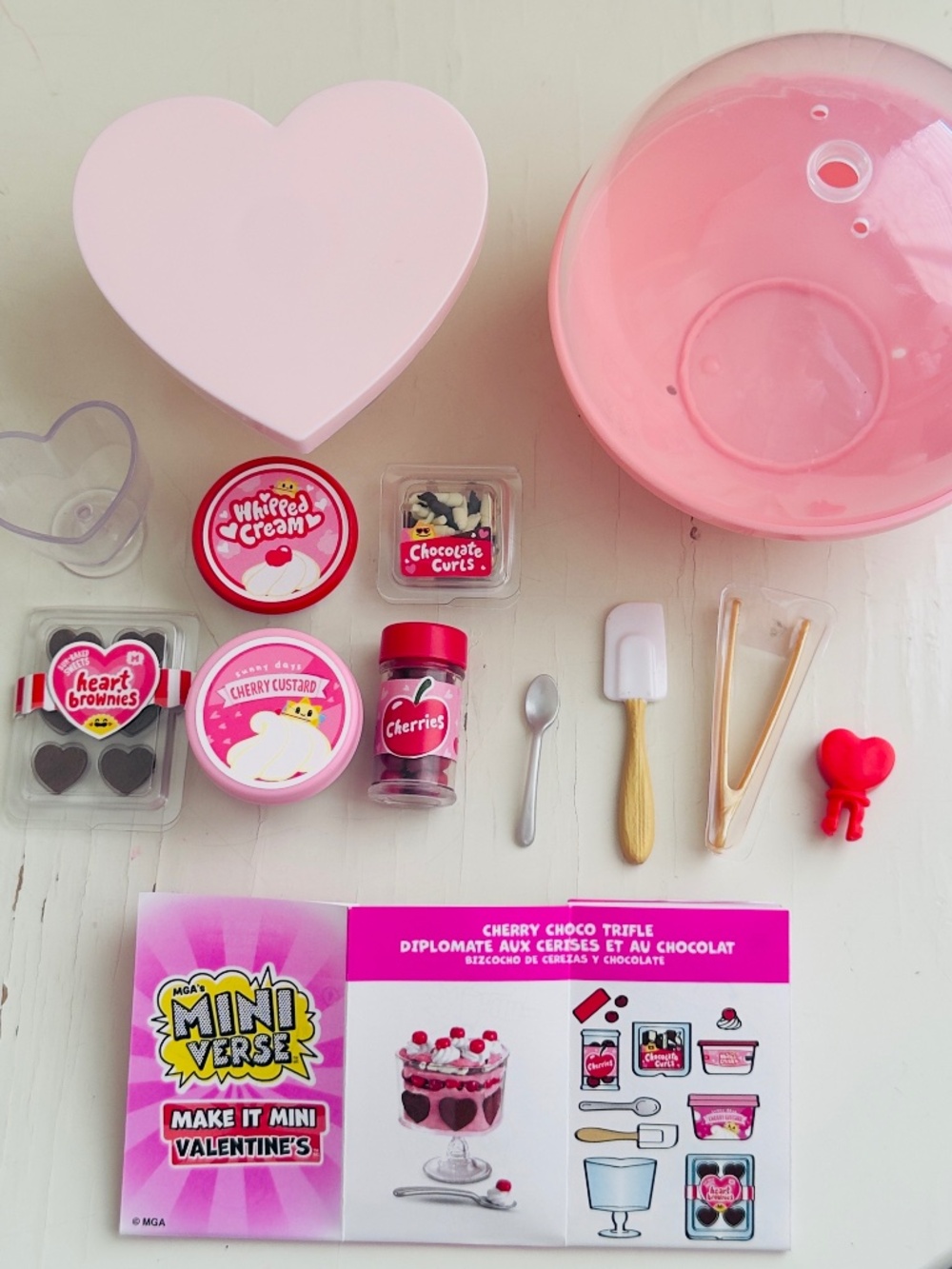 🩷🍒MGA’s Miniverse Make It Mini Valentine’s Cherry Choco Trifle Complete Set 🍒